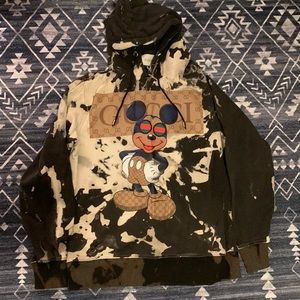 Custom Tye dye Gucci Disney Mickey Hoodie